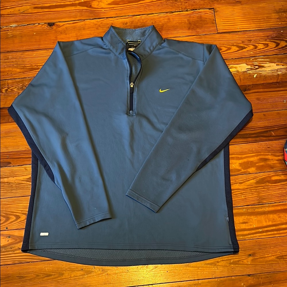 Nike Blue Performance Jacket with Stand-Up Collar